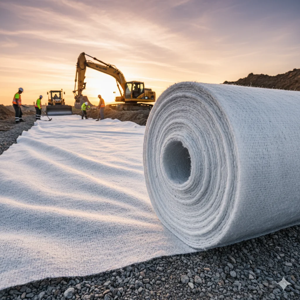 Needle-punch geotextile fabric for civil engineering